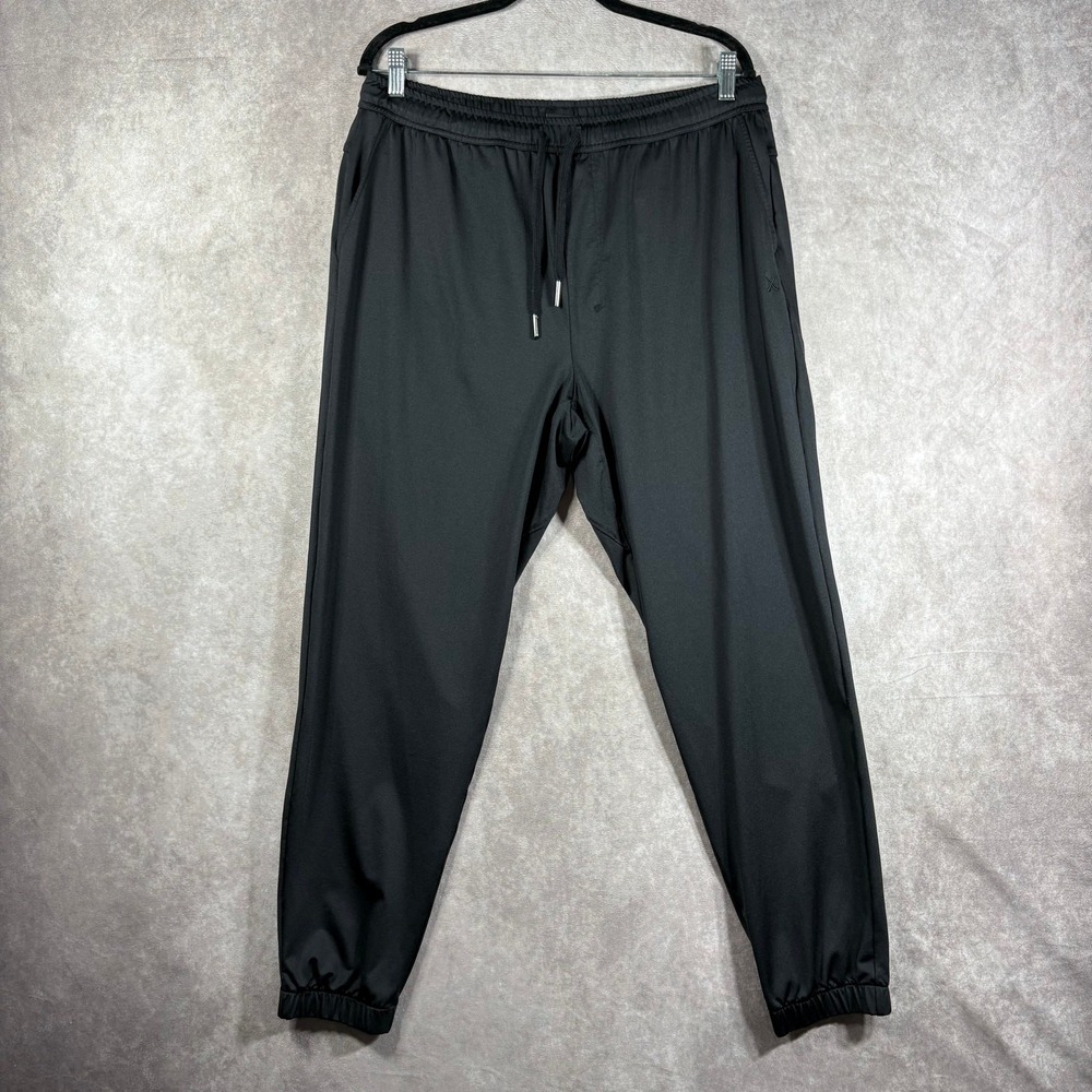 Cuts Sweatpants Mens Large Black Joggers Athleisure Casual Outdoor Drawstring